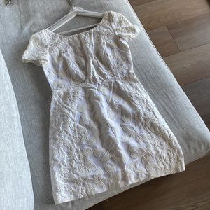 Prada Textured White Cotton Dress, Size 42